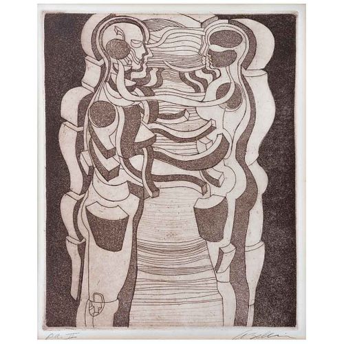 ARNOLD BELKIN, Untitled, Signed, Engraving P A II, 11.4 x 9" (29 x 23 cm) | ARNOLD BELKIN, Sin título, Firmado, Grabado P A II, 29 x 23 cm