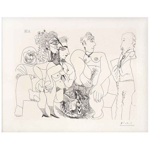 PABLO PICASSO, Erotic Series #3, from the suite 156, Signed on plate, Unnumbered serigraph, 8.6 x 10.6" (22 x 27 cm) | PABLO PICASSO, Erotic Series #3
