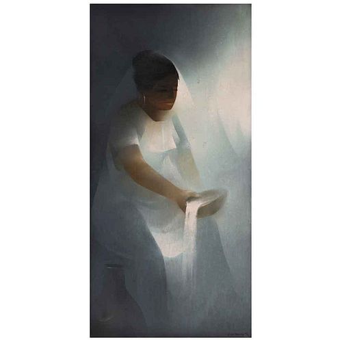 JORGE EDGARDO RAMÍREZ, Untitled, Signed, Oil on canvas, 31.4 x 15.7" (80 x 40 cm) | JORGE EDGARDO RAMÍREZ, Sin título, Firmado, Óleo sobre tela, 80 x 