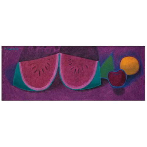 TRINIDAD OSORIO, Untitled, Signed, Oil on canvas, 8 x 19.6" (20.5 x 50 cm) | TRINIDAD OSORIO, Sin título, Firmado, Óleo sobre tela, 20.5 x 50 cm