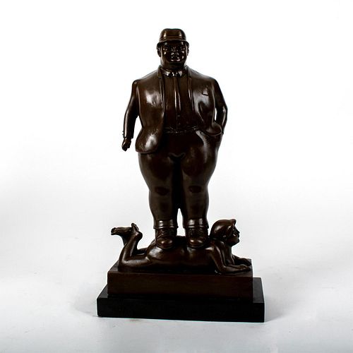 Fernando Botero (Colombian b. 1932) Bronze Sculpture, Man Over Woman