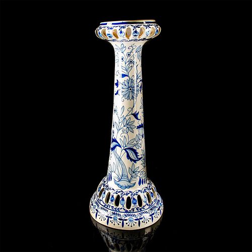 Blue and White Delft Style Pedestal Stand