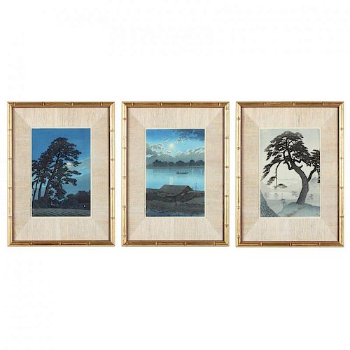 Three Japanese Woodblock Prints  