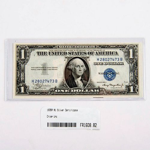 1935A One Dollar Silver Certificate Paper Money