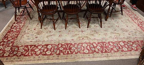 Oushak Oriental Carpet, late 20th century, 9' 2" x 12' 5".