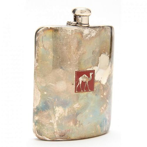 Tiffany & Co. Sterling Silver & Enamel Flask 