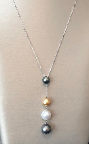 Fine 10mm-13mm South Sea Pearl Graduated Drop Pearl Necklace
