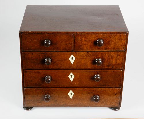 Miniature Salesman's Sample Chest of Drawers, 19th Century