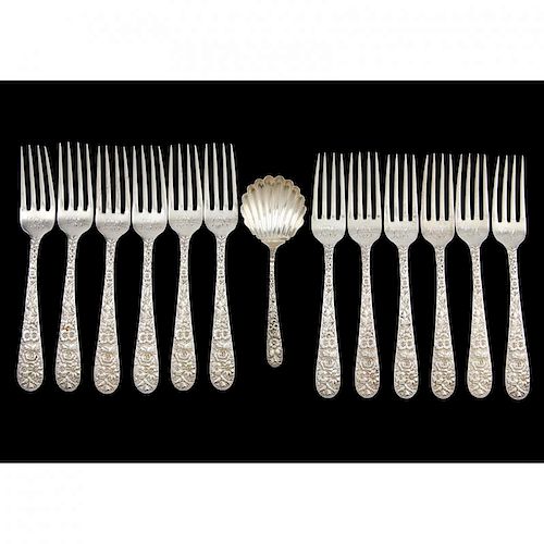 S. Kirk & Son "Repousse" Coin Silver Flatware 