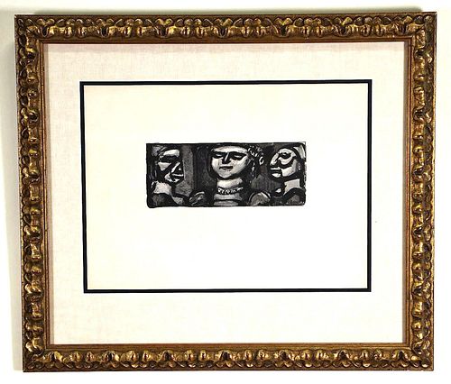 GEORGES ROUAULT ENGRAVING IN GILDED FRAME