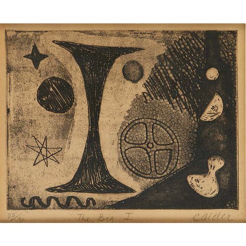 Alexander Calder, etching, 1944