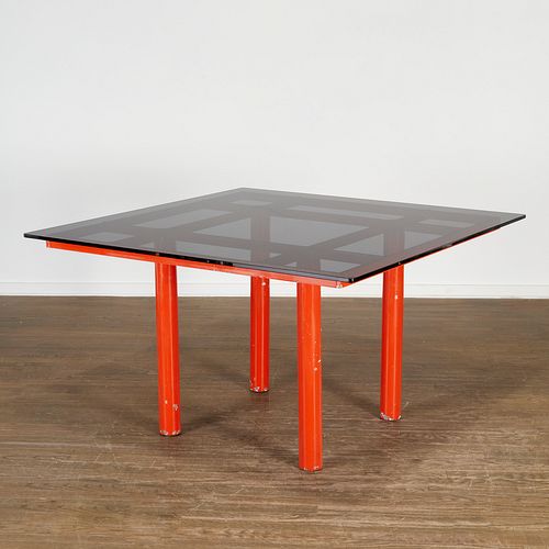 After Tobia Scarpa, orange enamel 'Andre' table