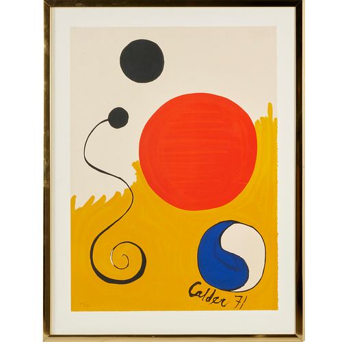 Alexander Calder, color lithograph, 1971