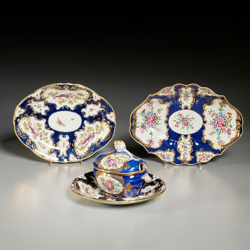 Worcester porcelain group, incl. First Period