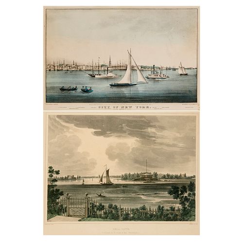J. Shaw, N. Currier, (2) hand-colored prints