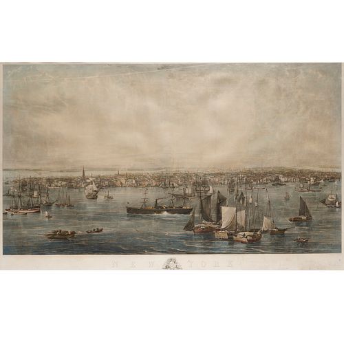 Charles Mottram, New York Harbor engraving, 1855