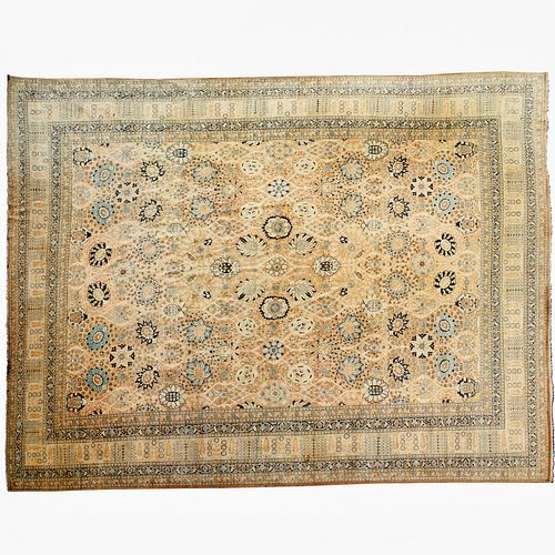 Antique room-size Tabriz carpet