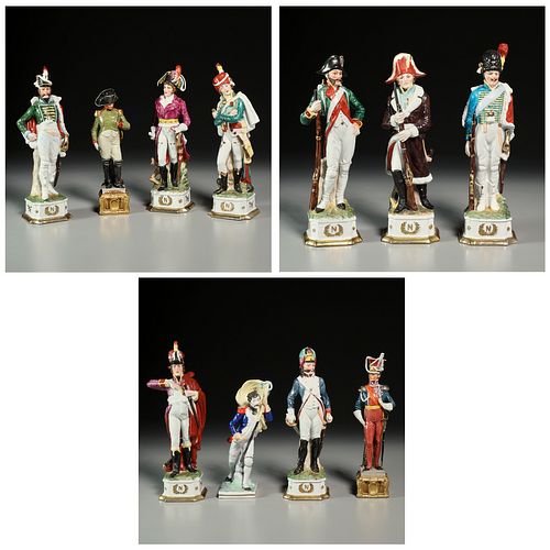 (11) Capodimonte porcelain Napoleonic figures