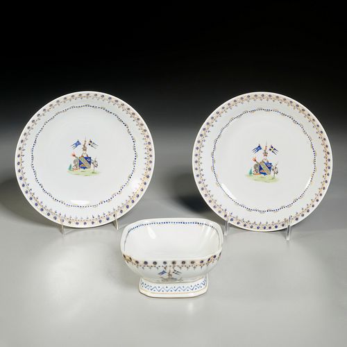 Group Chinese Export armorial porcelain
