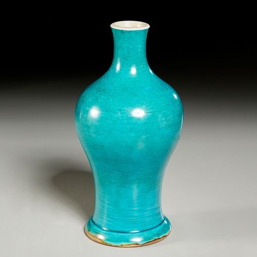 Chinese turquoise glazed baluster vase