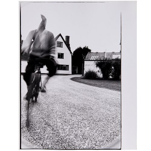 Irving Penn, Henry Moore on his Bicycle, 1962