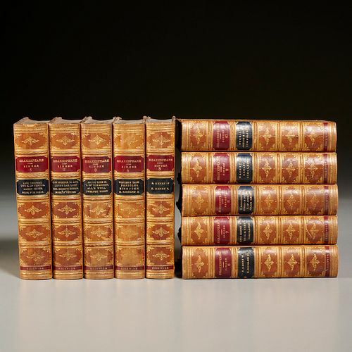 Shakespeare, 1888, fine binding, (10) vols.
