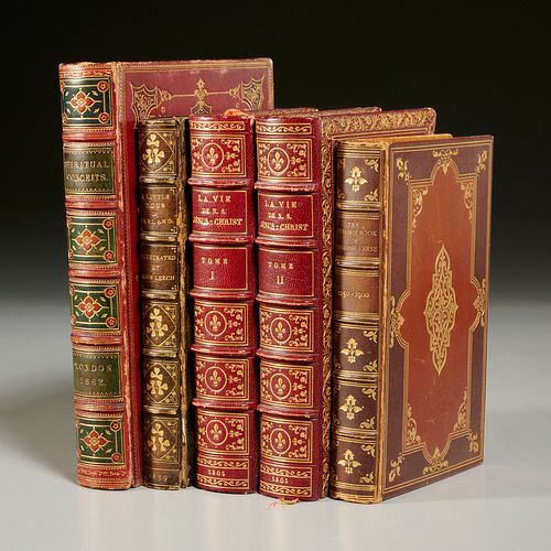 (5) Vols. fine bindings incl. Rivington, Riviere