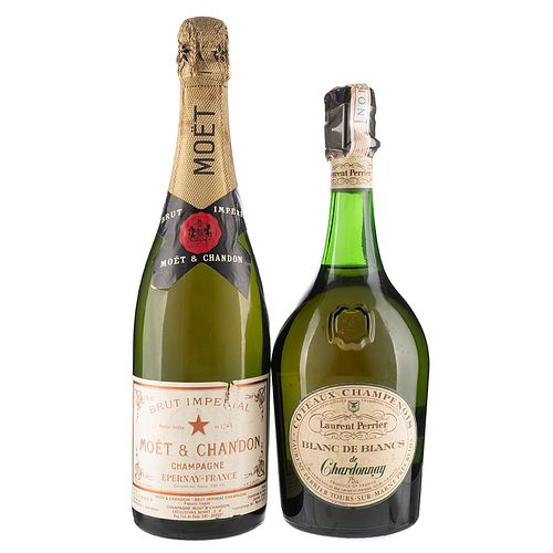 Lote de Champagne. Moët & Chandon. Laurent Perrier. En presentación de 750 ml. Total de piezas: 2.