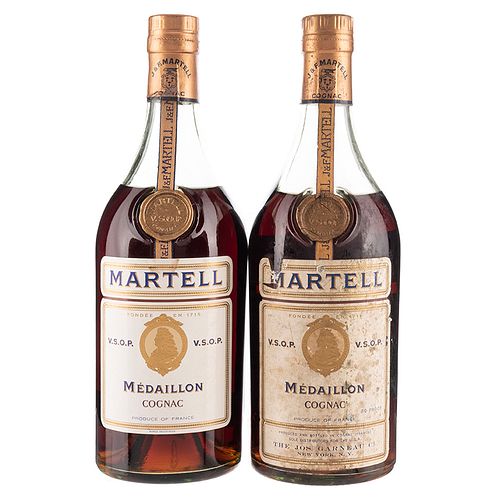 Martell. V.S.O.P Médaillon. Cognac. France. Piezas: 2. En presentación de 700 ml.