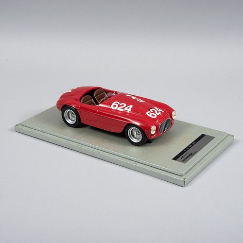 Auto a escala. Ferrari 166 MM 1949. Italia. De la marca Tecnomodel Mythos. Edición limitada. 3/90. Con caja, base y placa originales.