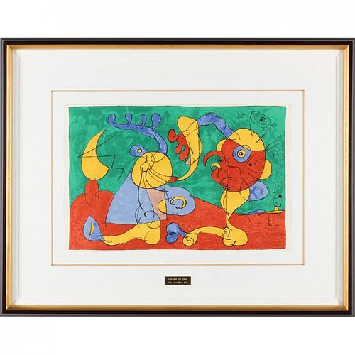 Joan Miró (Sp., 1893-1983), Plate VII fromSuites pour Ubu Roi 
