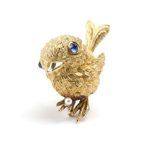 A sapphire bird brooch, Van Cleef & Arpels