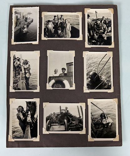 9 Original Black & White Hardhat Diver Photos
