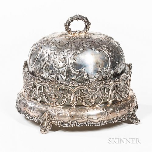 William Gale & Son Sterling Silver Covered Butter Dish