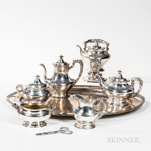 Seven-piece Gorham Sterling Silver Tea Service