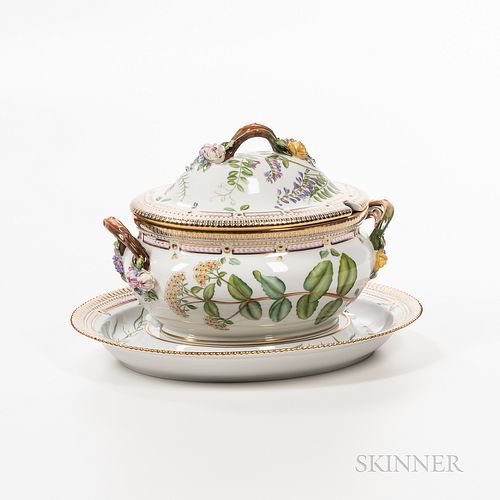 Royal Copenhagen Flora Danica Soup Tureen and Cover with Stand