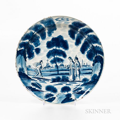 Delft Blue and White Landscape Charger