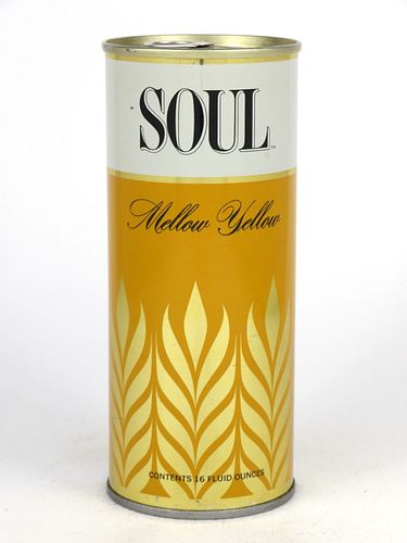 1967 Soul Mellow Yellow Beer 16oz  One Pint  T167-27 Fan Tab Los Angeles, California