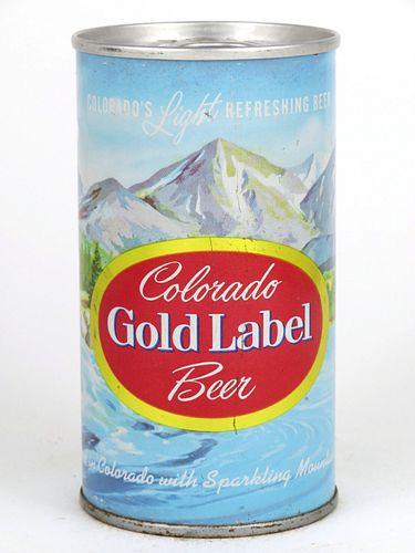 1968 Colorado Gold Label Beer 12oz  T69-30 Ring Top Pueblo, Colorado