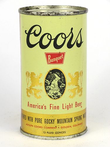 1958 Coors Banquet Beer 12oz  51-24 Flat Top Golden, Colorado