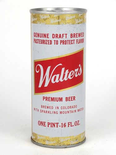 1970 Walter's Premium Beer 16oz  One Pint  T169-03 Ring Top Pueblo, Colorado