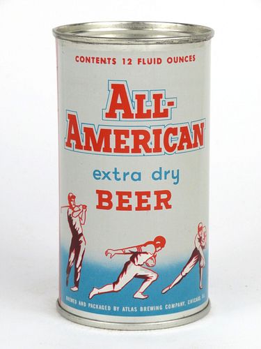 1958 All American Beer 12oz  25-27 Flat Top Chicago, Illinois