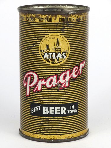 1948 Atlas Prager Beer 12oz  32-21 Flat Top Chicago, Illinois