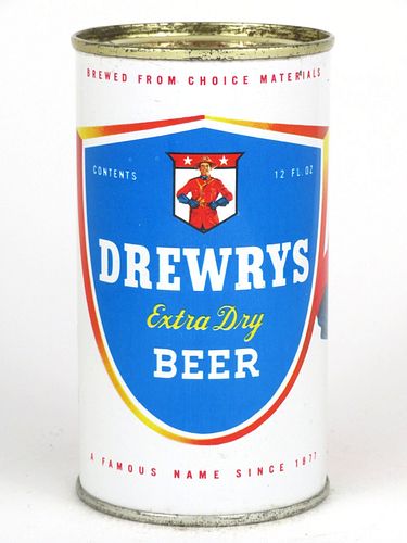 1958 Drewrys Extra Dry Beer 12oz  57-05.1 Flat Top South Bend, Indiana
