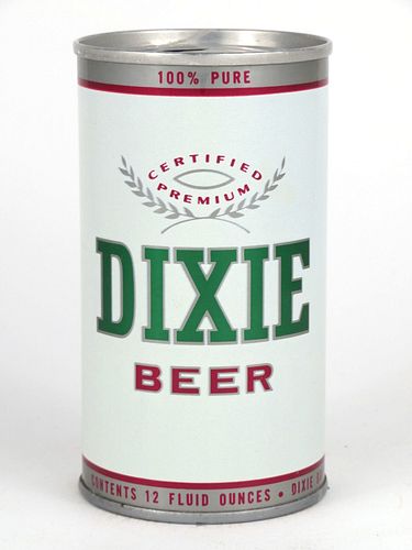 1967 Dixie Beer 12oz  T58-37 Ring Top New Orleans, Louisiana