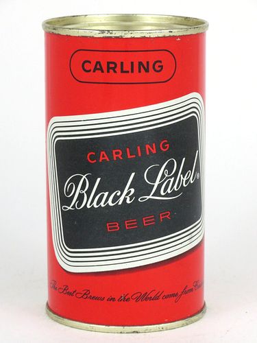 1958 Carling Black Label Beer 12oz  38-06 Flat Top Frankenmuth, Michigan
