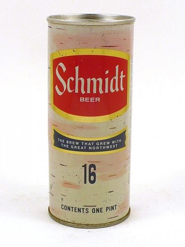 1968 Schmidt Beer 16oz  One Pint  T166-32N Ring Top Saint Paul, Minnesota