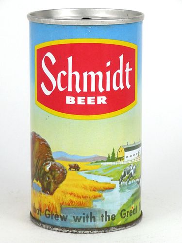 1967 Schmidt Beer (Buffalo and Holsteins) 12oz  SCH4/01F Ring Top Saint Paul, Minnesota