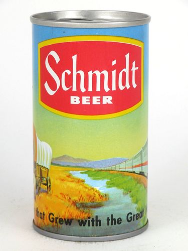 1968 Schmidt Beer (Conestoga Wagon and Train) 12oz  SCH4/02 Ring Top Saint Paul, Minnesota