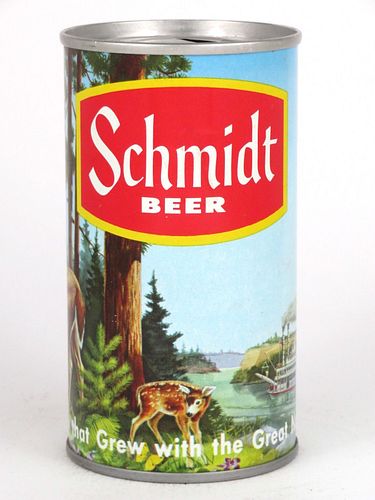 1968 Schmidt Beer (Deer and Riverboat) 12oz  SCH3c/05 Ring Top Saint Paul, Minnesota